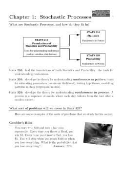 Chapter 1: Stochastic Processes
