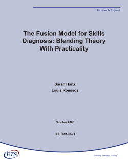 The Fusion Model for Skills Diagnosis: Blending Theory