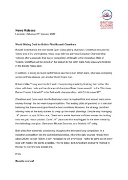 News Release - the British Gliding Association