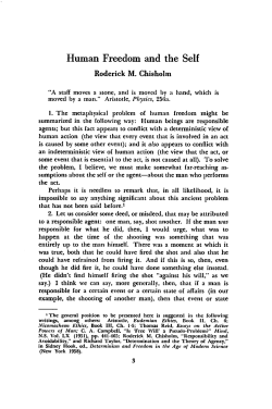 Human Freedom and the Self