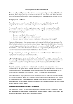 Unemployment and The Claimant Count