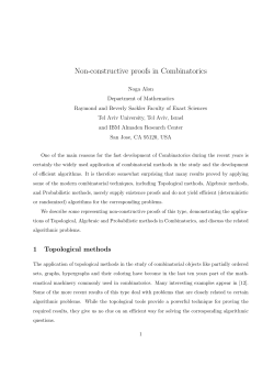 Non-constructive proofs in Combinatorics