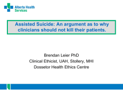 Assisted Suicide Leier Palliative Jan 18 2013