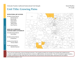 Instructional Unit - Colorado Department of Education