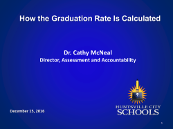 How the Graduation Rate Is Calculated
