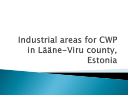 Industrial areas for CWP in L&auml;&auml;ne