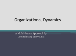 Understanding Organizational Dynamics
