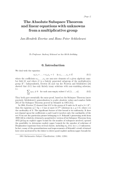 The Absolute Subspace Theorem and linear equations with