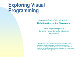 Exploring Visual Programming