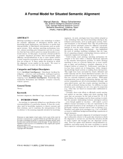 A Formal Model for Situated Semantic Alignment
