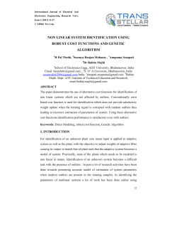 Non Linear System Identification Using Robust Cost Functions And