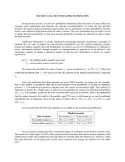 In the previous section, we saw how probability information about