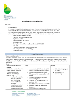 SEF May16 - Brimsdown Primary School
