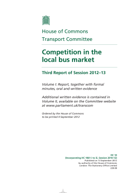 Competition in the local bus market
