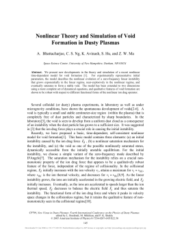 Nonlinear Theory and Simulation of Void Formation in Dusty Plasmas
