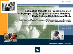 Estimating Impacts on Program-related Subgroups Using Propensity