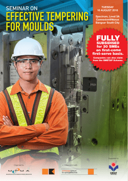 SUBSIDISED for 30 SMEs on first-come first