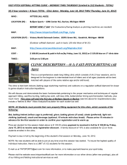 Clinic List/Description - TNT Sports