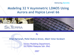 Modeling 32 V Asymmetric LDMOS Using Hspice Level 66 - Mos-AK
