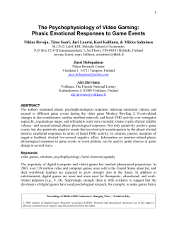 Phasic Emotional Responses to Game Events