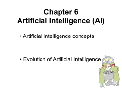 Chapter 6 Artificial Intelligence (AI)