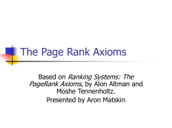 The Page Rank Axioms - CS