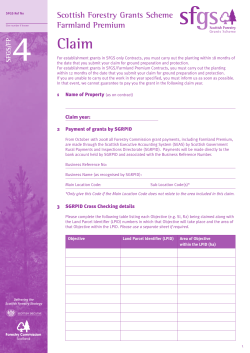 FP4 Claim form - Forestry Commission Scotland