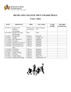 2016-2017 Men`s Basketball Schedule