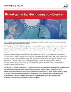 Board game tackles domestic violence