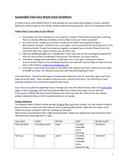 Sustainable Clark Zero Waste Event Guidelines