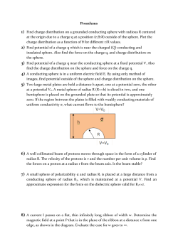 Promlems Find charge distribution on a grounded conducting