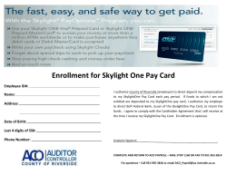 Enrollment for Skylight One Pay Card - Auditor
