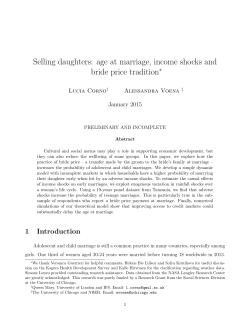 Selling daughters: age at marriage, income shocks and bride price