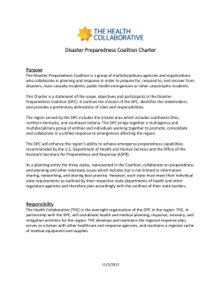 Disaster Preparedness Coalition Charter