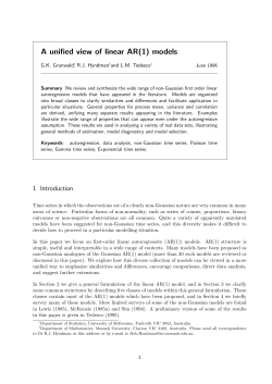 A unified view of linear AR(1) models
