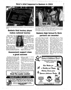 Here`s what happened in Baldwin in 2003 Baldwin field hockey