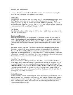 PTSA Newsletter for May