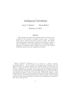 Ambiguous Correlation - University of British Columbia