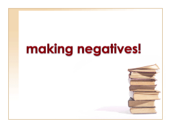 making negatives!