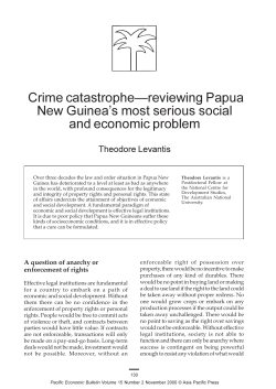 Crime catastrophe - reviewing Papua New