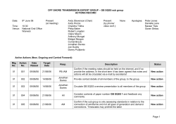 GB SQSS 1 Actions record