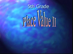 Place Value II - Study Hall Educational Foundation