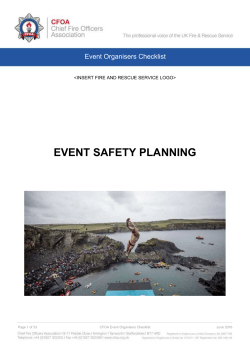 CFOA Event Organisers Checklist