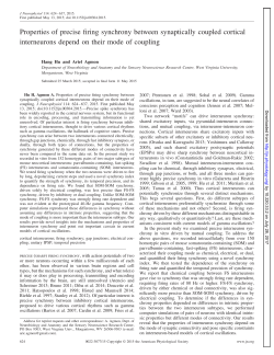 Properties of precise firing synchrony between synaptically coupled