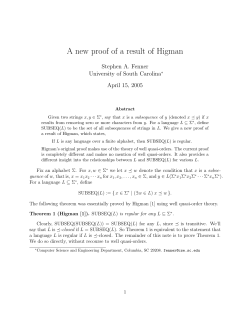 A new proof of a result of Higman - cse.sc.edu