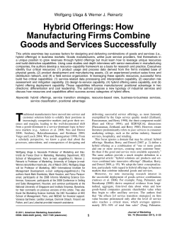 Hybrid Offerings: How Manufacturing Firms Combine Goods and