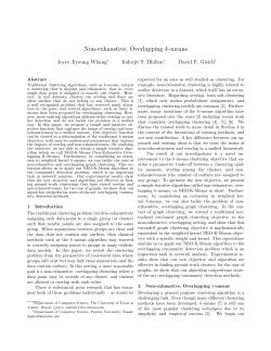 Non-exhaustive, Overlapping k-means - UT Computer Science