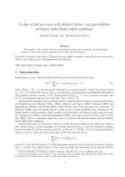 A class of risk processes with delayed claims: ruin probabilities