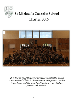 Charter 2016 - St Michaels Catholic School
