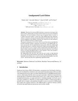 Amalgamated Lock-Elision